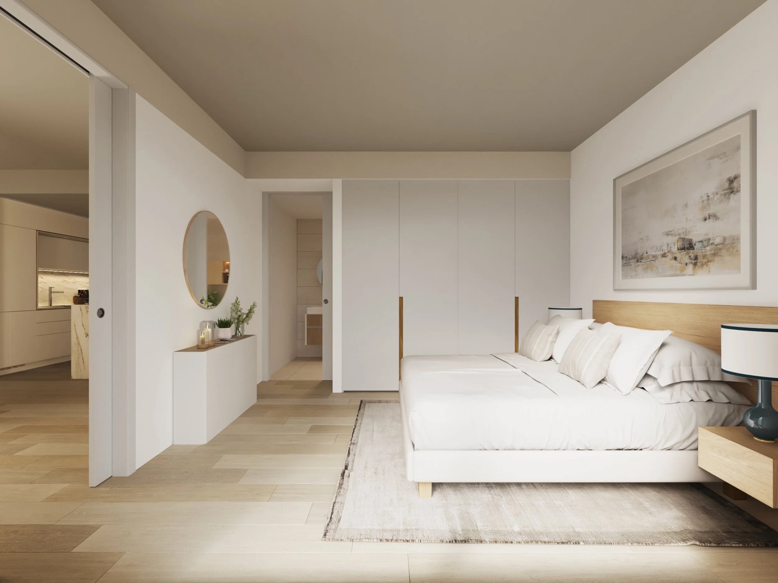 Calassanç, Granollers — dormitorio con vestidor y paso al baño