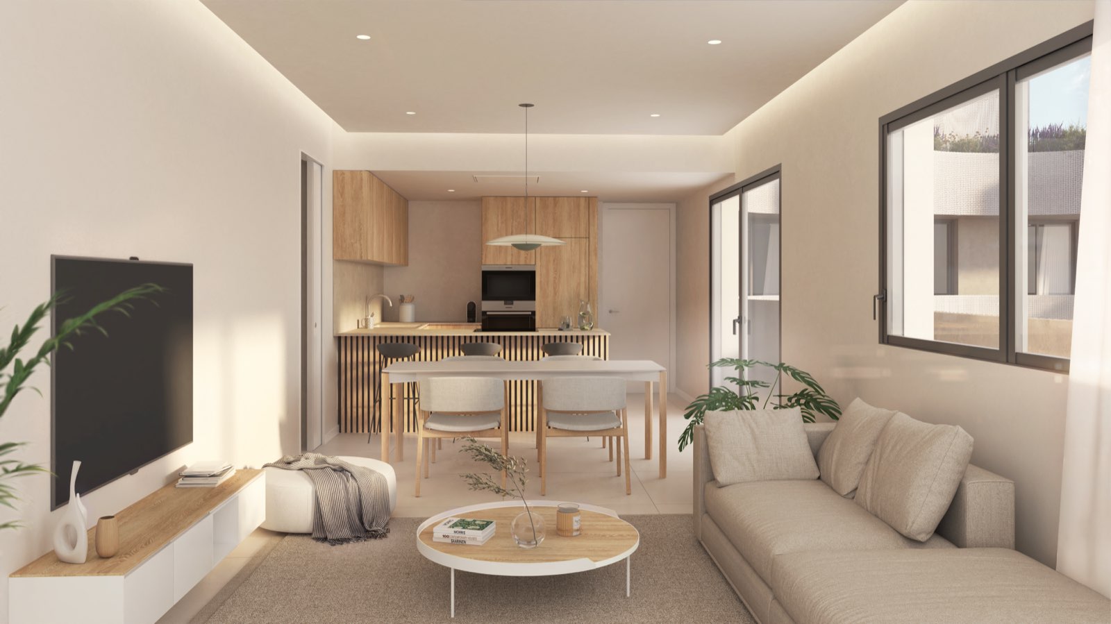 Wouters, Sabadell — salón comedor con cocina abierta