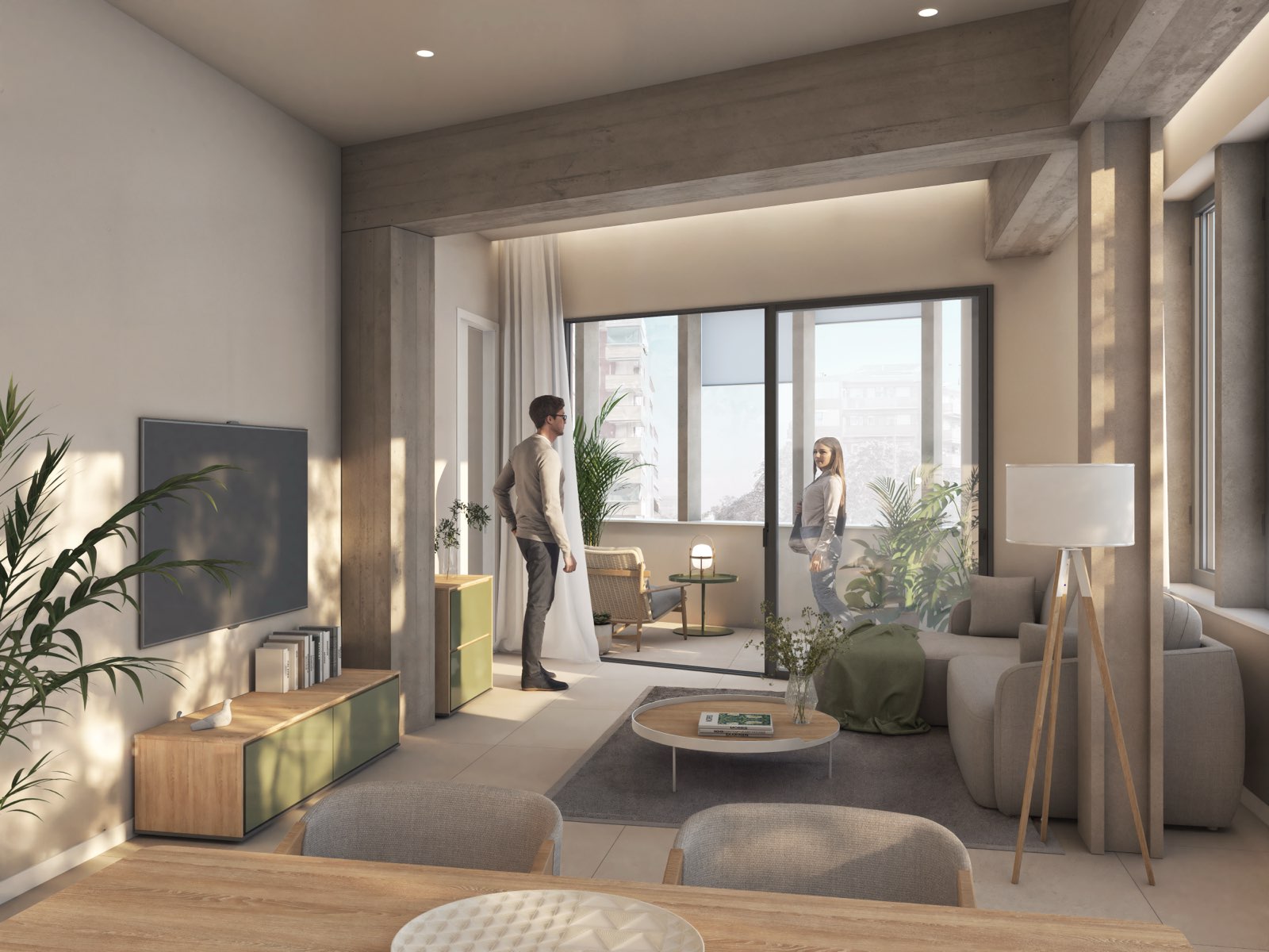 Wouters, Sabadell — salón con salida a la terraza
